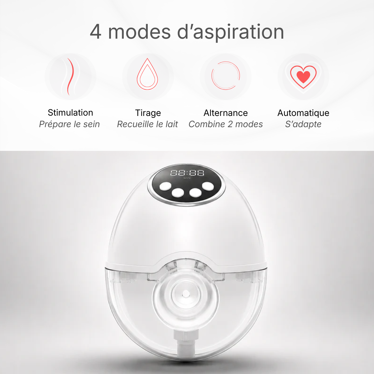 Tire lait à 4 modes d'aspiration BB amour