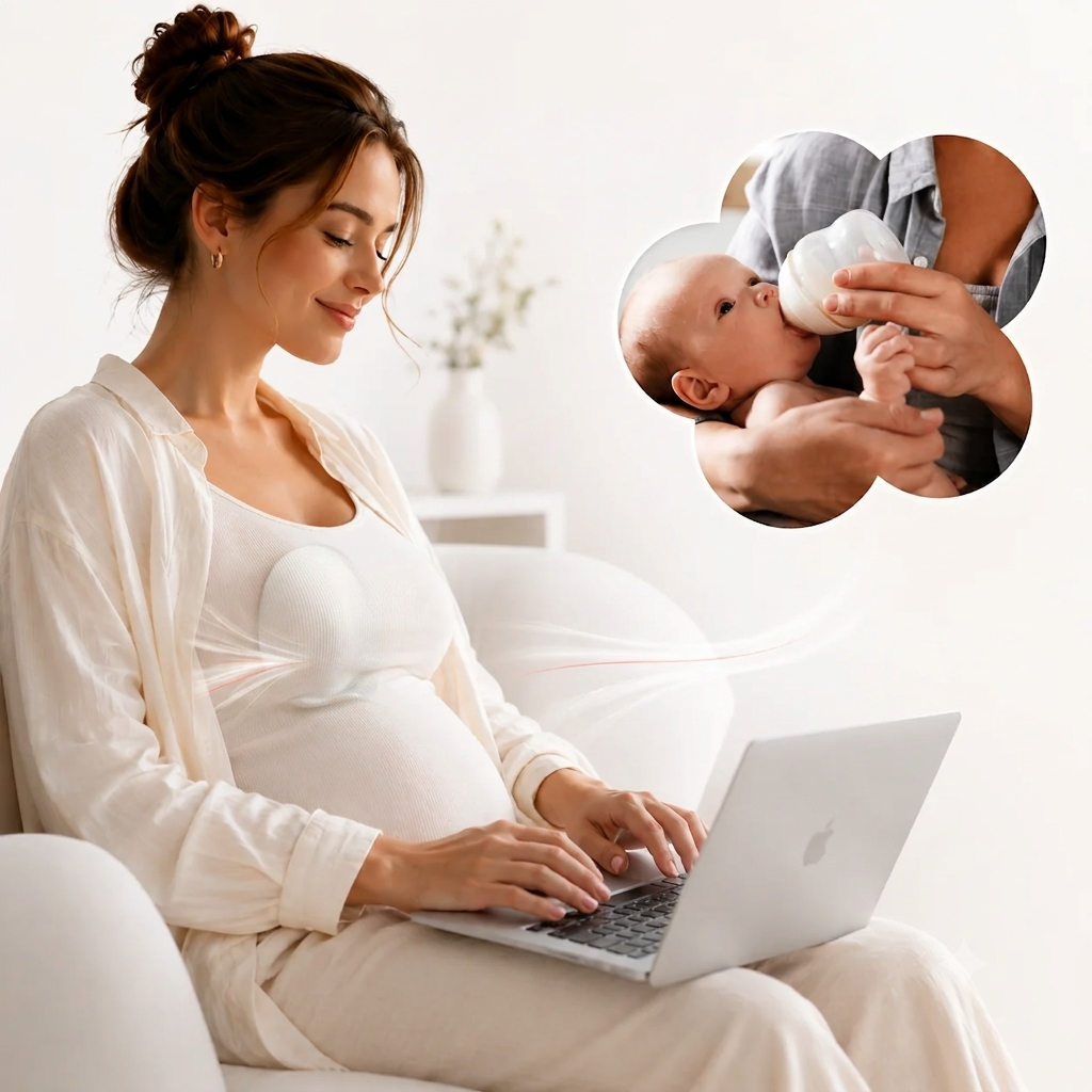 Tire lait mains libres bb amour maman biberon