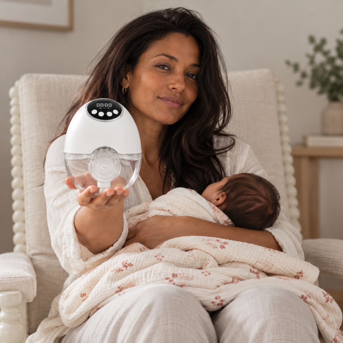 bb-amour_collection_tire_lait_electrique_appareil_tire-lait_serenite_une_maman_presente_un_tire-lait_serenite_blanc_elegant