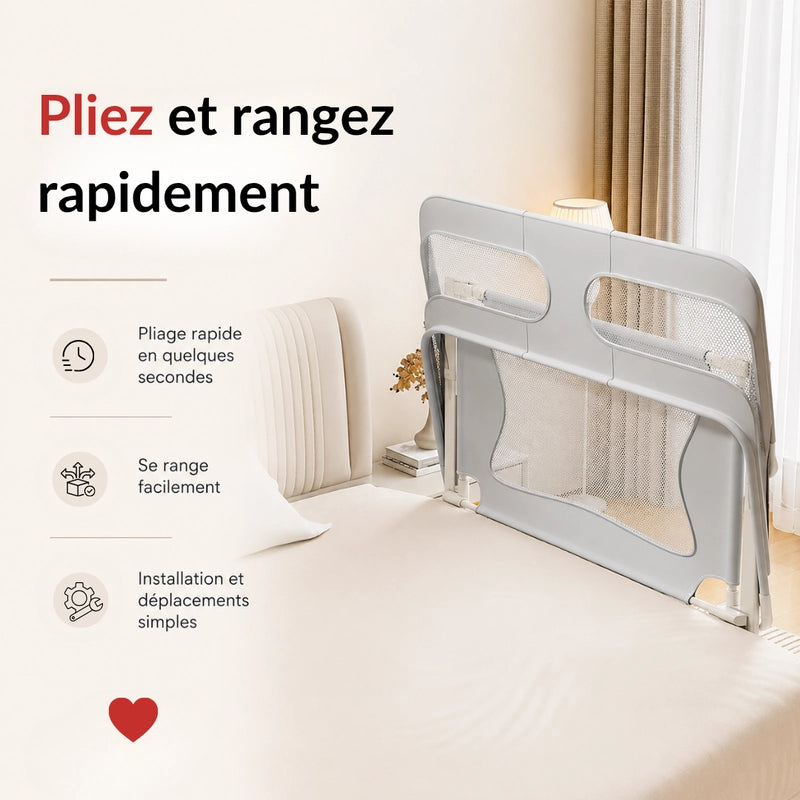 Lit de chevet cododo pliable rapidement 