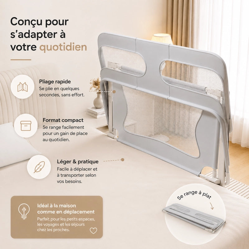 Lit de chevet cododo pliage rapide