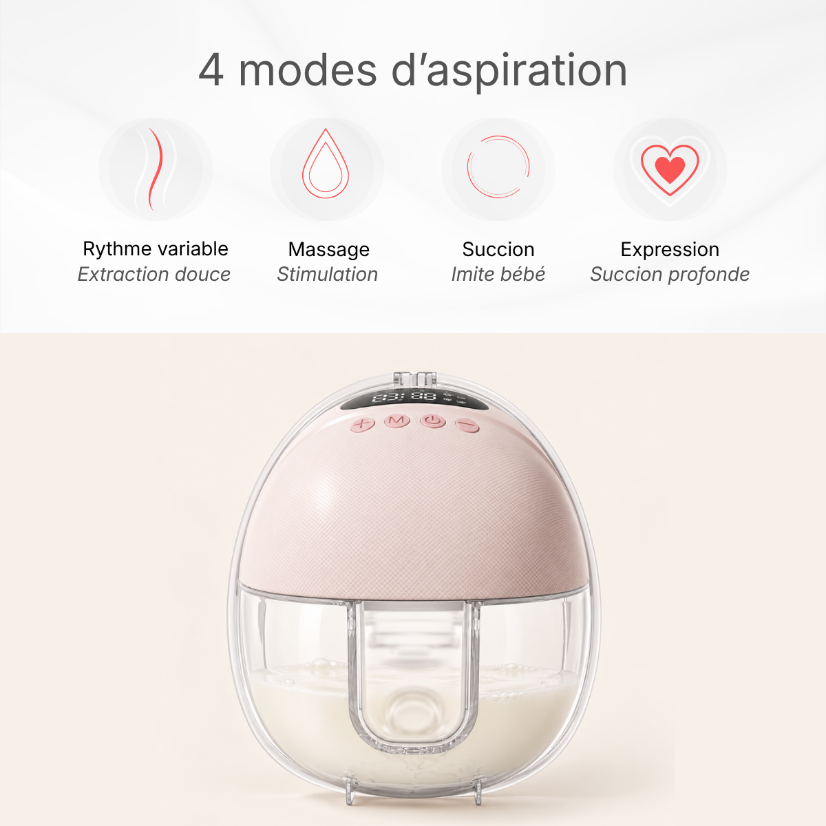Tire lait électrique portable NUDE CONFORT, 2 appareils