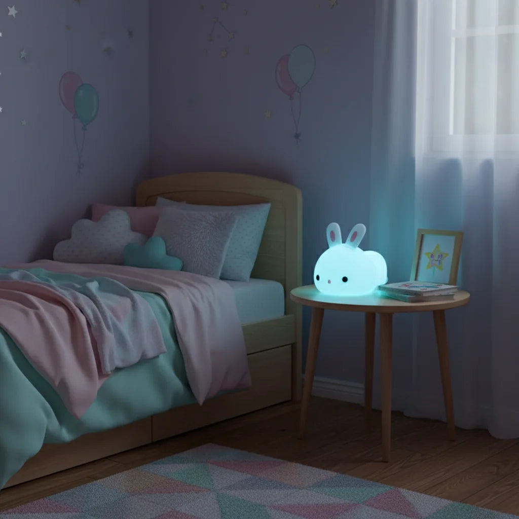 veilleuse bb amour dans la chambre de bébé